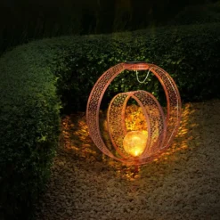 Luminaires Rustiques-Luminaires Globo Lighting lampe solaire Globo LED Rouille