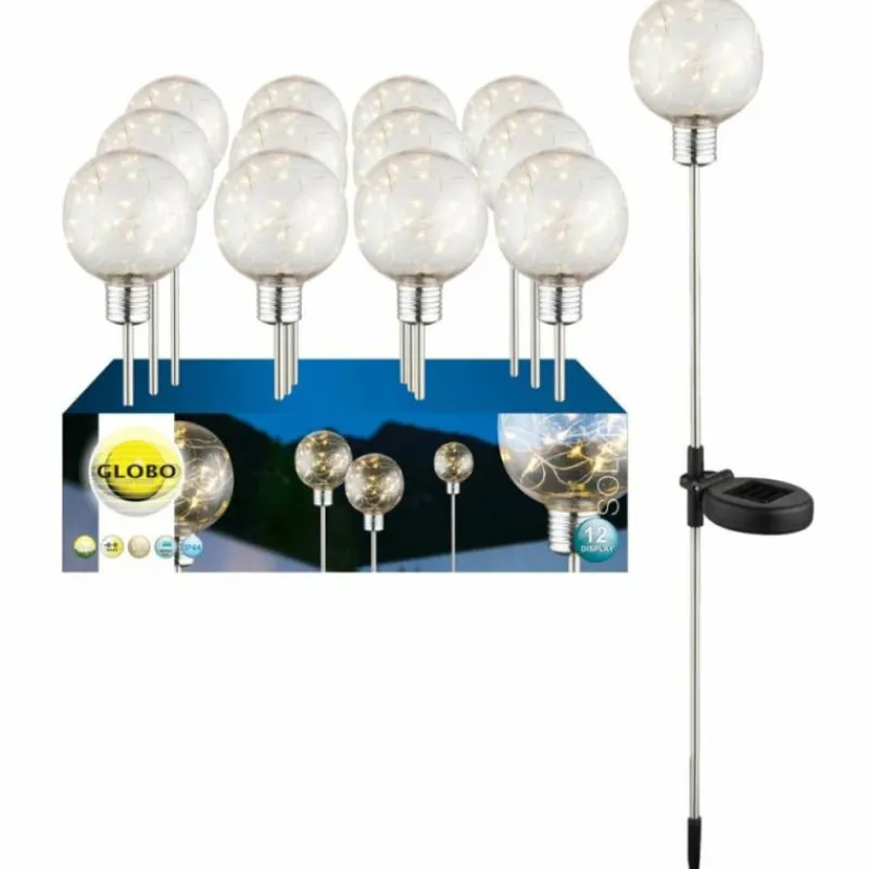 Lampes À Boules-Luminaires Globo Lighting Lampe solaire Globo MIMO LED Clair, 20 lumières
