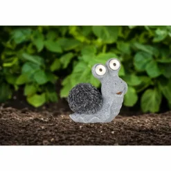 Luminaires Rustiques-Luminaires Globo Lighting Lampe solaire Globo SCHNECKE LED Gris, 2 lumières