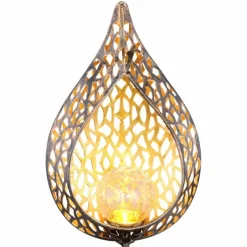 Luminaires Rustiques-Luminaires Globo Lighting lampe solaire Globo SOLAR LED Ancien, Or, 1 lumière