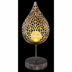 Luminaires Rustiques-Luminaires Globo Lighting lampe solaire Globo SOLAR LED Ancien, Or, 1 lumière