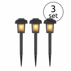 Luminaires Rustiques-Luminaires Globo Lighting lampe solaire Globo SOLAR LED Noir, 10 lumières