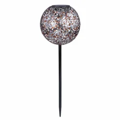 Lampes À Boules-Luminaires Globo Lighting Lampe solaire Globo SUNI LED Argenté, 1 lumière
