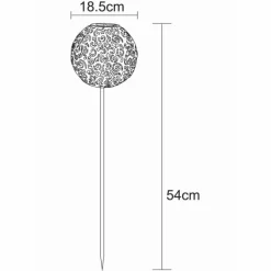 Lampes À Boules-Luminaires Globo Lighting Lampe solaire Globo SUNI LED Argenté, 1 lumière