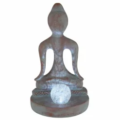 Luminaires Rustiques-Luminaires Globo Lighting lampe solaire Gobo BUDDHA LED Bronze, Gris, 1 lumière