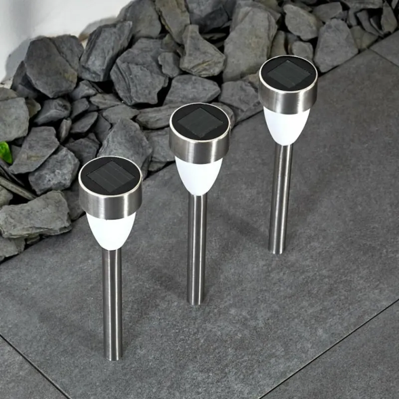 hofstein lampe solaire Gorizia LED Acier inoxydable, 3 lumières