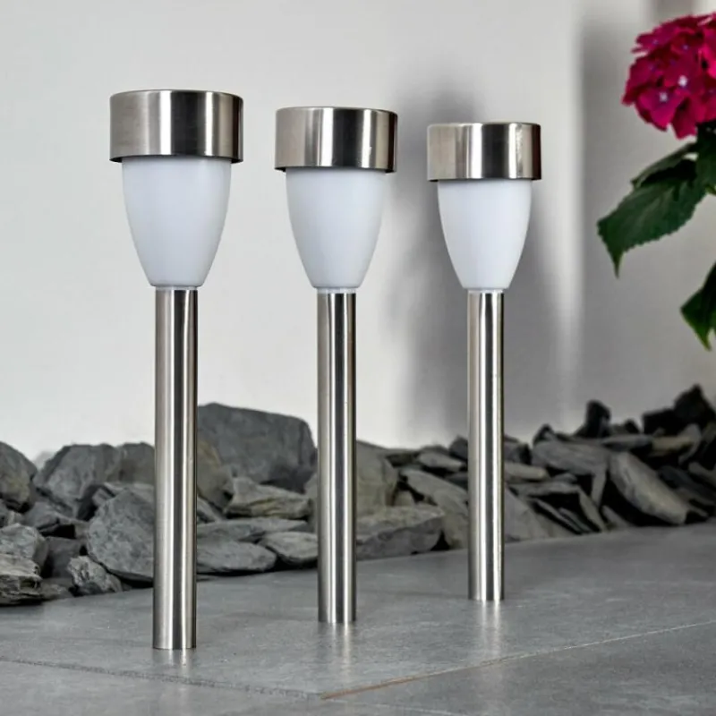 hofstein lampe solaire Gorizia LED Acier inoxydable, 3 lumières