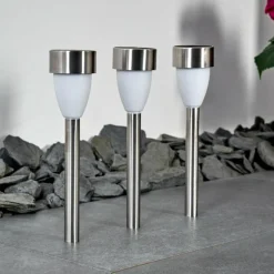 hofstein lampe solaire Gorizia LED Acier inoxydable, 3 lumières