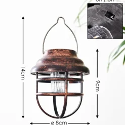 Luminaires Rustiques-hofstein lampe solaire Hangzhou LED Rouille, Transparent, 1 lumière