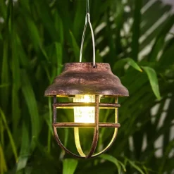 Luminaires Rustiques-hofstein lampe solaire Hangzhou LED Rouille, Transparent, 1 lumière