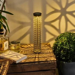 Lampes Dorées-hofstein lampe solaire Hankinson LED Or, Noir, 1 lumière