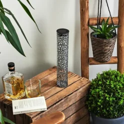 hofstein lampe solaire Hankinson LED Noir, Argenté, 1 lumière