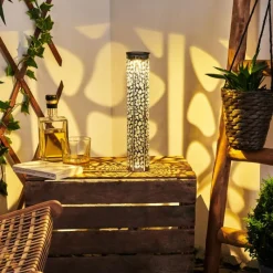 hofstein lampe solaire Hankinson LED Noir, Argenté, 1 lumière