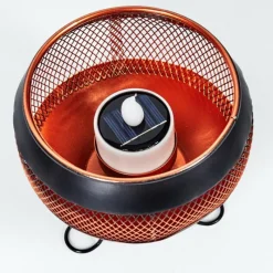 Luminaires Orientaux-Lampe solaire Harimal LED Cuivre, Noir, 1 lumière