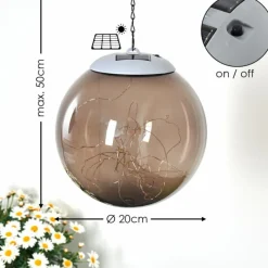 hofstein lampe solaire Horsens LED Blanc, 1 lumière