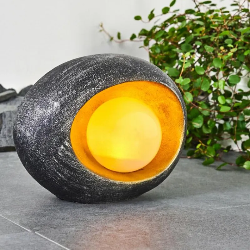 Luminaires Rustiques-hofstein lampe solaire Interlaken LED Or, Gris, Argenté, 1 lumière