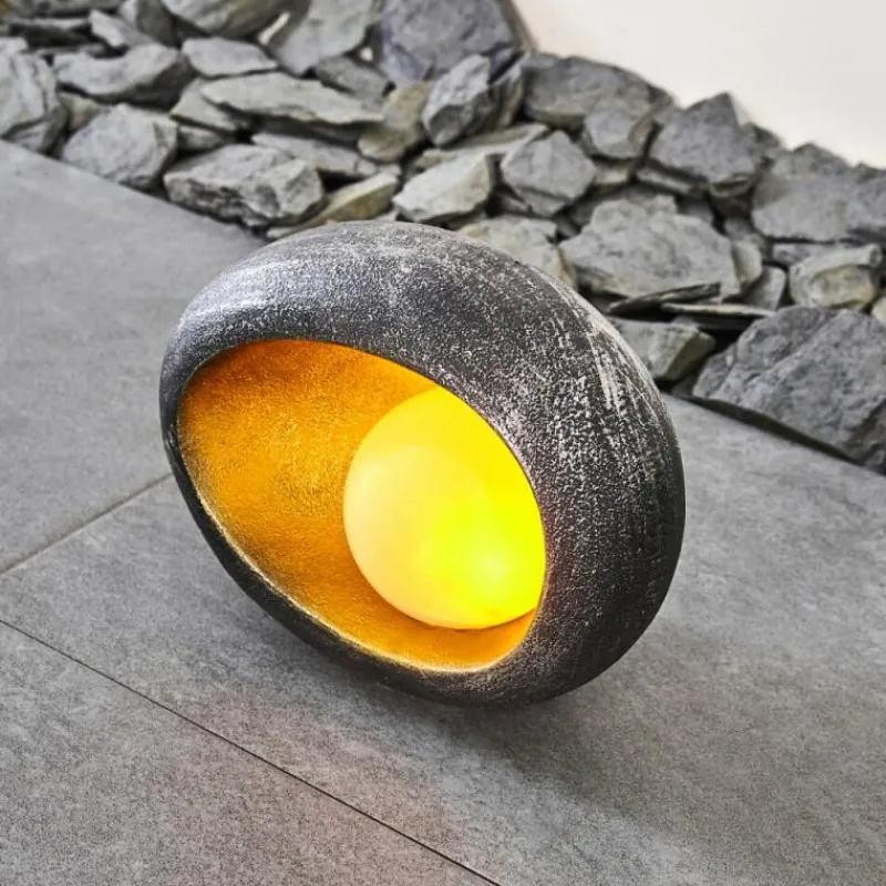 Luminaires Rustiques-hofstein lampe solaire Interlaken LED Or, Gris, Argenté, 1 lumière