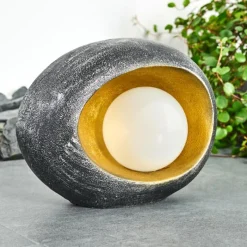 Luminaires Rustiques-hofstein lampe solaire Interlaken LED Or, Gris, Argenté, 1 lumière