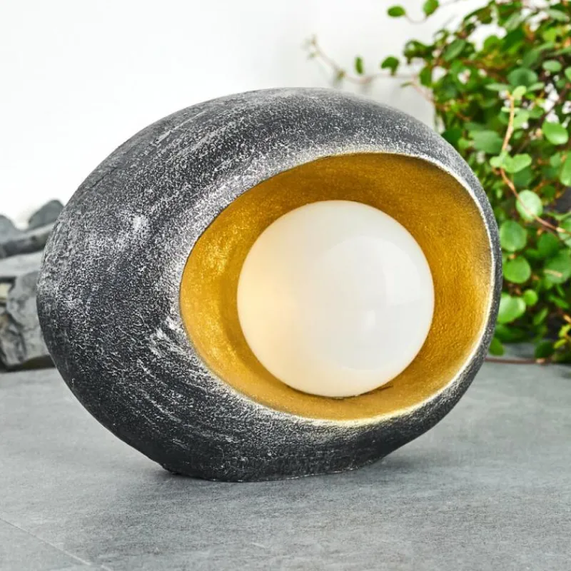 Luminaires Rustiques-hofstein lampe solaire Interlaken LED Or, Gris, Argenté, 1 lumière