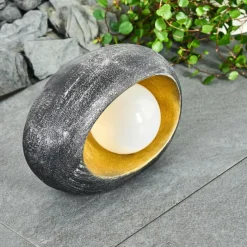 Luminaires Rustiques-hofstein lampe solaire Interlaken LED Or, Gris, Argenté, 1 lumière