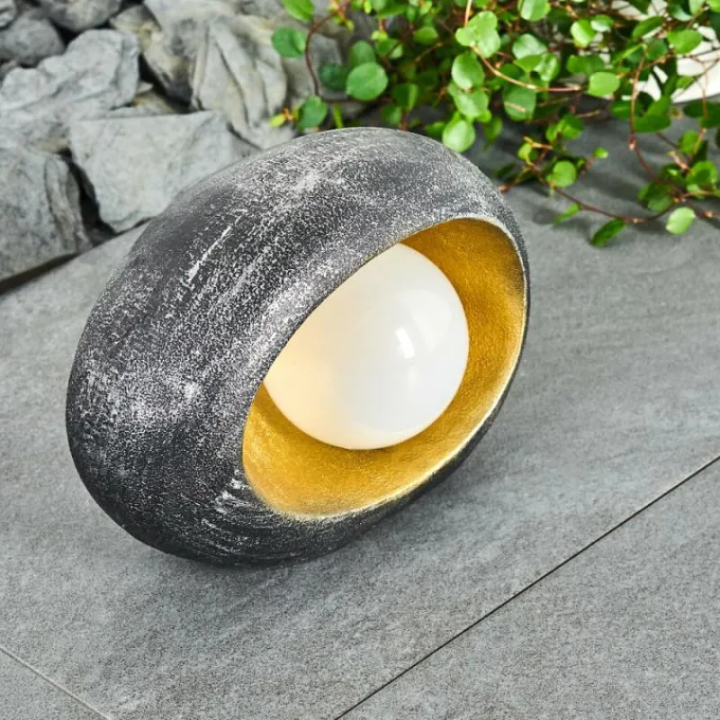 Luminaires Rustiques-hofstein lampe solaire Interlaken LED Or, Gris, Argenté, 1 lumière