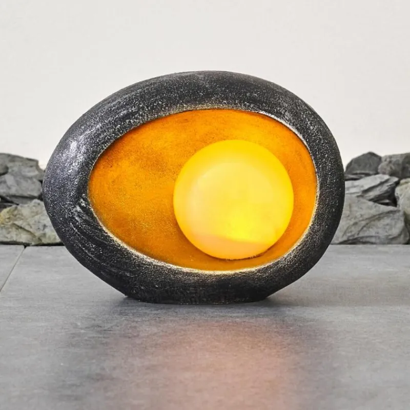 Luminaires Rustiques-hofstein lampe solaire Interlaken LED Or, Gris, Argenté, 1 lumière