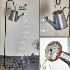 Lampes Vintages & Rétros-hofstein lampe solaire Isernia LED Noir, 80 lumières