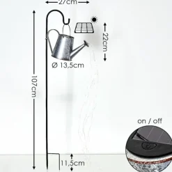 Lampes Vintages & Rétros-hofstein lampe solaire Isernia LED Noir, 80 lumières