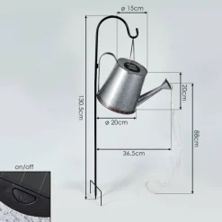 hofstein lampe solaire Isernia LED Rouille, Argenté, 80 lumières