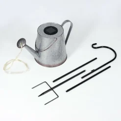 hofstein lampe solaire Isernia LED Rouille, Argenté, 80 lumières