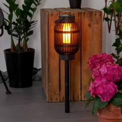 hofstein lampe solaire Joinville LED Noir, 1 lumière