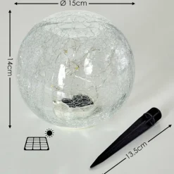 hofstein lampe solaire Jurmala LED Transparent, 1 lumière