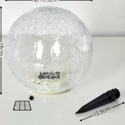 Lampes À Boules-hofstein lampe solaire Jurmala LED Clair, 1 lumière