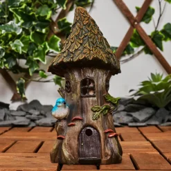 Luminaires Rustiques-hofstein lampe solaire Katiao LED Bleu, Brun, Orange, 1 lumière