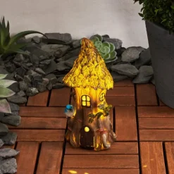 Luminaires Rustiques-hofstein lampe solaire Katiao LED Bleu, Brun, Orange, 1 lumière