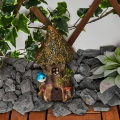 Luminaires Rustiques-hofstein lampe solaire Katiao LED Bleu, Brun, Orange, 1 lumière