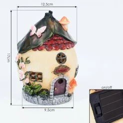 Luminaires Rustiques-hofstein lampe solaire Katiao LED Brun, Gris, Orange, Rose, Rouge, 1 lumière