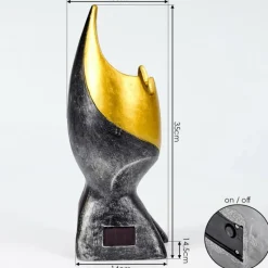 Lampes Dorées-hofstein lampe solaire Kolo LED Or, Gris, Noir, 1 lumière