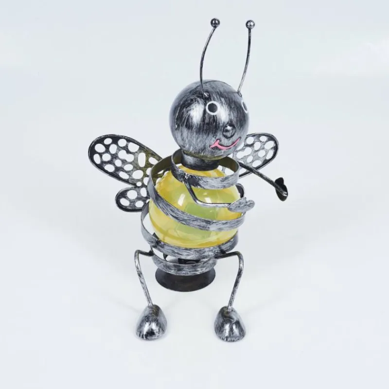 Luminaires Rustiques-hofstein lampe solaire Korro LED Noir, Argenté, 1 lumière