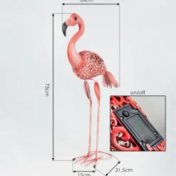 Luminaires Rustiques-hofstein lampe solaire Korro LED Rose, Noir, 1 lumière