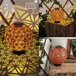 hofstein lampe solaire Leonard LED Rouge, Noir, 1 lumière