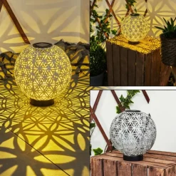 hofstein lampe solaire Leonard LED Noir, Blanc, 1 lumière