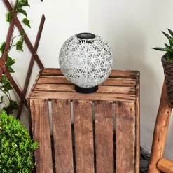 hofstein lampe solaire Leonard LED Noir, Blanc, 1 lumière