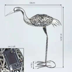 Luminaires Rustiques-hofstein lampe solaire Linduri LED Argenté, 1 lumière