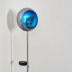 Luminaires Rustiques-hofstein lampe solaire Loano LED Bleu, Argenté, 1 lumière