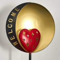 Lampes Dorées-hofstein lampe solaire Lodz LED Rouge, Noir doré, 1 lumière