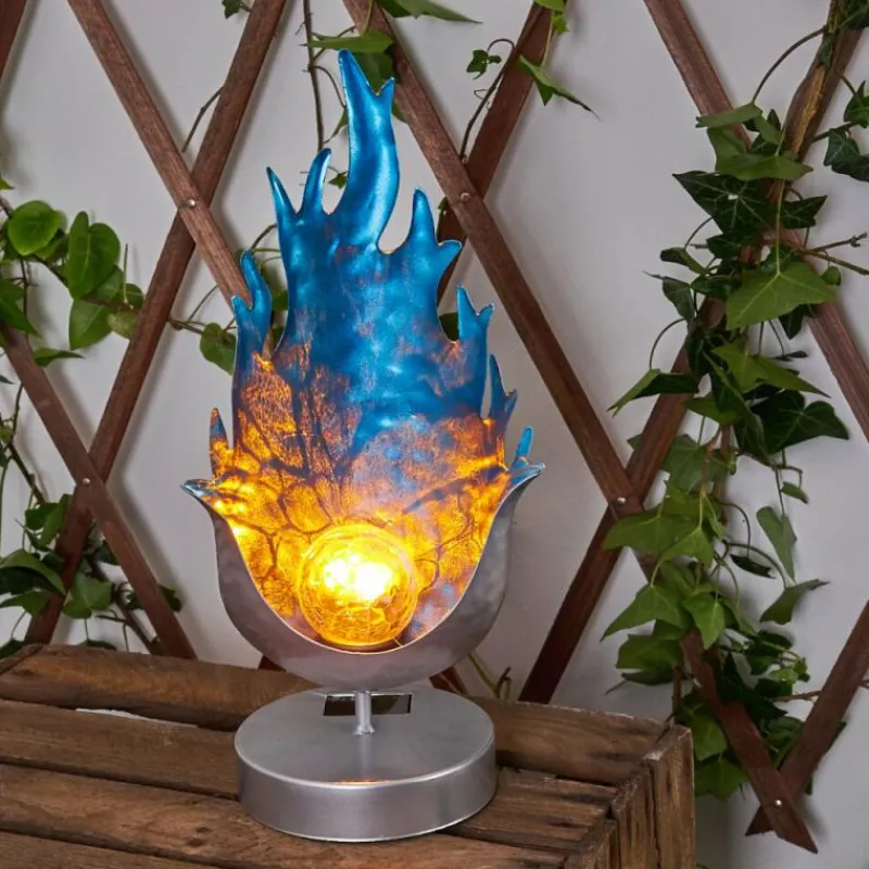 hofstein lampe solaire Londrina LED Bleu, Argenté, 1 lumière