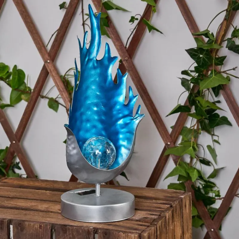 hofstein lampe solaire Londrina LED Bleu, Argenté, 1 lumière