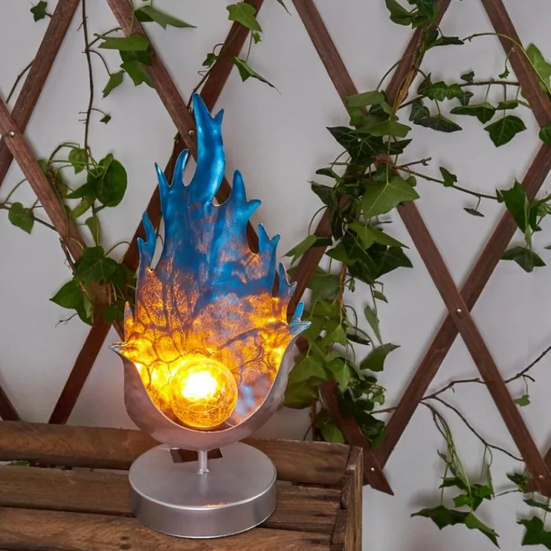 hofstein lampe solaire Londrina LED Bleu, Argenté, 1 lumière