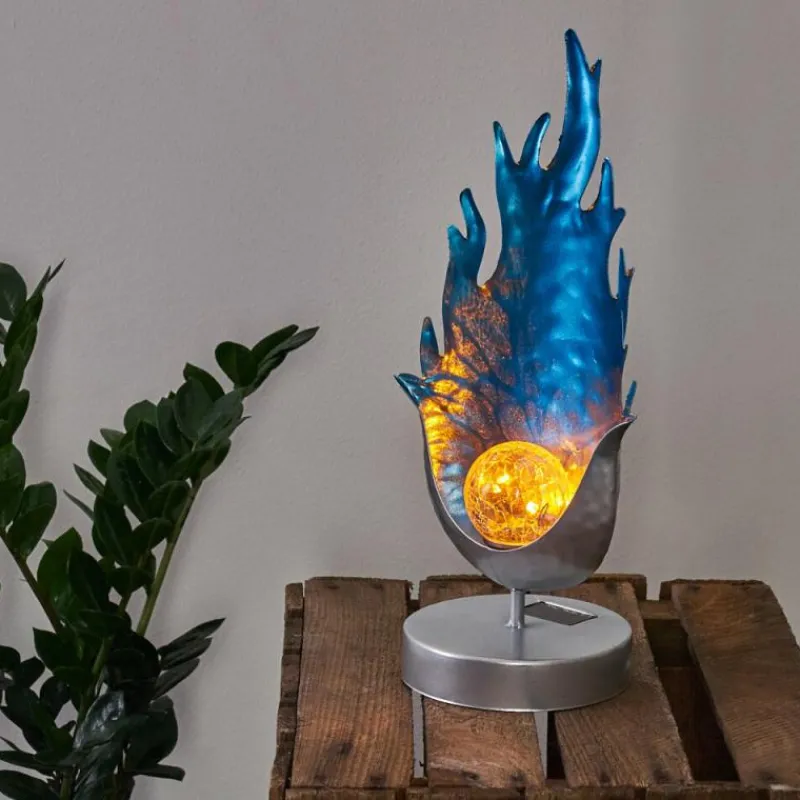 hofstein lampe solaire Londrina LED Bleu, Argenté, 1 lumière